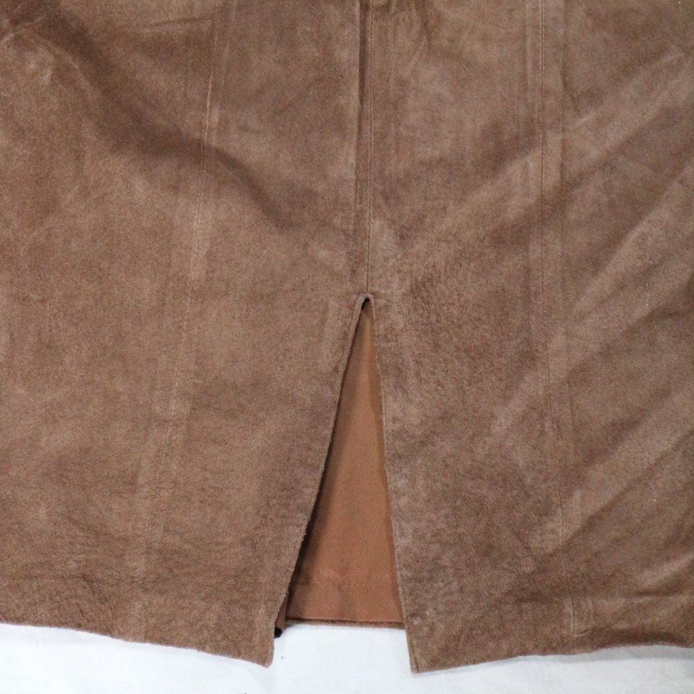 VTG LORD & TAYLOR Silky Suede Leather Skirt Sz 10 Women - Picture 13 of 13